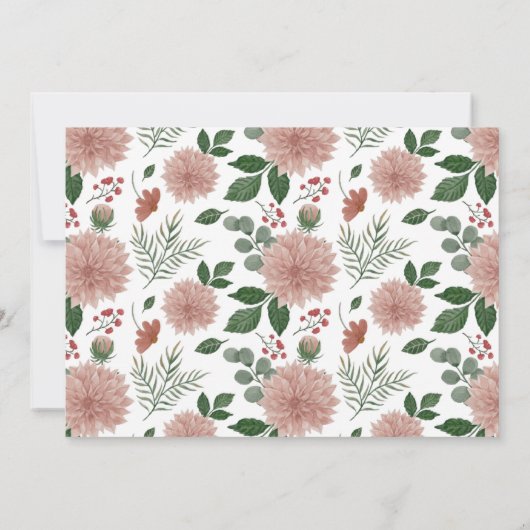  Watercolor Eucalyptus Leaf Bloemen  Save The Date (Achterkant)