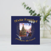 Watercolor Eucalyptus Modern Feliz Navidad (Staand voorkant)