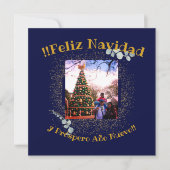 Watercolor Eucalyptus Modern Feliz Navidad (Voorkant)