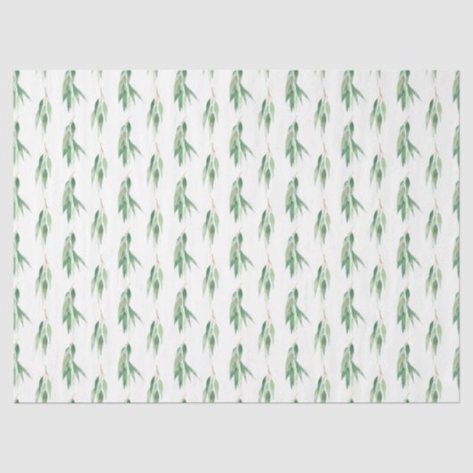 Watercolor Eucalyptus Serie Design 12 Tissuepapier (Voorkant)