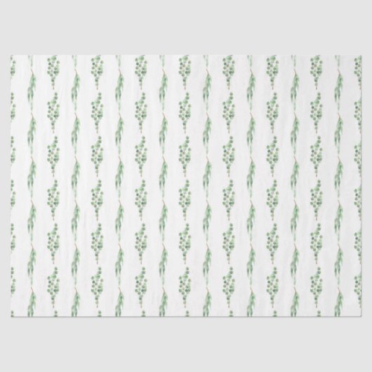 Watercolor Eucalyptus Serie Ontwerp 15 Tissuepapier (Voorkant)