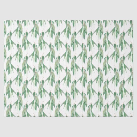 Watercolor Eucalyptus Serie Ontwerp 18 Tissuepapier (Voorkant)