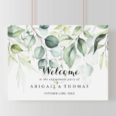 Watercolor Eucalyptus Verlovingspartij Welkom  Poster