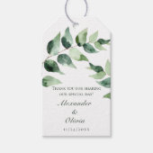 Watercolor Eucalyptus Wedding | White Cadeaulabel (Voorkant)