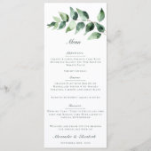 Watercolor Eucalyptus Wedding | White Menu (Voorkant)