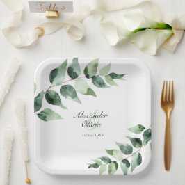 Watercolor Eucalyptus Wedding | White Papieren Bordje