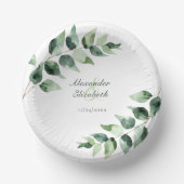 Watercolor Eucalyptus Wedding | White Papieren Kommen (Voorkant)