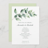 Watercolor Eucalyptus Wedding | White Program (Voorkant / Achterkant)