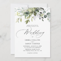 Watercolor Eucalyptusbladeren Groene Huwelijksdeco