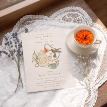 Watercolor Faecore bloemige Thee Party Baby Shower