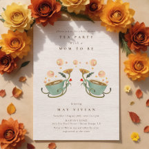 Watercolor Faecore bloemige Thee Party Baby Shower