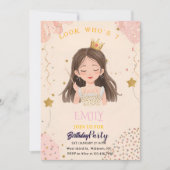 Watercolor Fairy Princess Custom Photo Birthday Kaart (Voorkant)