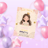 Watercolor Fairy Princess Custom Photo Birthday Kaart