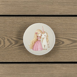 Watercolor Fairytale Princess Whimsical Keramische Knop