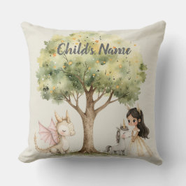 Watercolor Fairytale Princess Whimsical Kussen