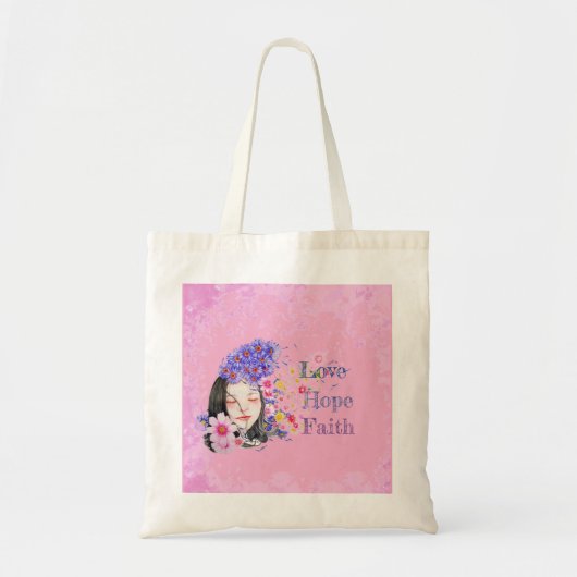 watercolor faith hope love tote bag (Voorkant)