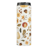 Watercolor Fall Harvest Seamless Pattern Tumbler Thermosbeker (Achterkant)
