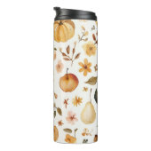 Watercolor Fall Harvest Seamless Pattern Tumbler Thermosbeker (Geroteerd rechts)