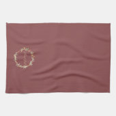 Watercolor Fall Wreath  Theedoek (Horizontaal)