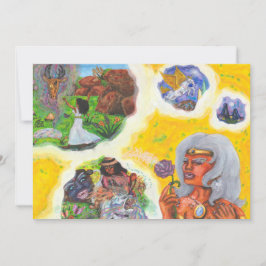 Watercolor Fantasie Godin Dromen Liefde Dimensie Kaart