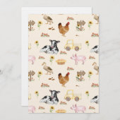 Watercolor Farm Scene Seamless Pattern Kaart (Voorkant / Achterkant)