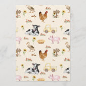 Watercolor Farm Scene Seamless Pattern Kaart (Voorkant)