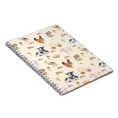 Watercolor Farm Scene Seamless Pattern Notitieboek (Rechterzijde)