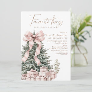 Watercolor Favoriete Dingen Kerstfeestje Kaart