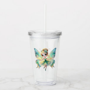 Watercolor Fee Acryl Tumbler Drinkbeker