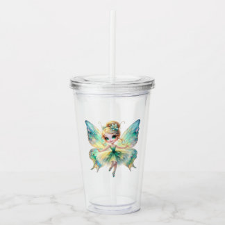Watercolor Fee Acryl Tumbler Drinkbeker