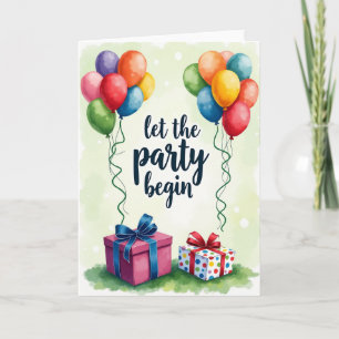 Watercolor Feestcadeaukaart Kaart