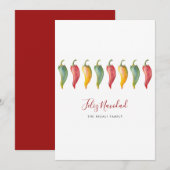 Watercolor Feliz Navidad Kerstkaart (Voorkant / Achterkant)