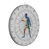 watercolor fencing dartbord (Voorkant Links)