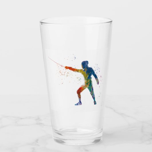 watercolor fencing glas (Voorkant)
