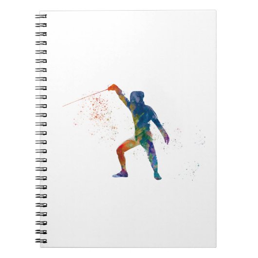 watercolor fencing notitieboek (Voorkant)