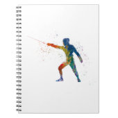 watercolor fencing notitieboek (Voorkant)