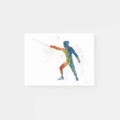 watercolor fencing post-it® notes (Voorkant)