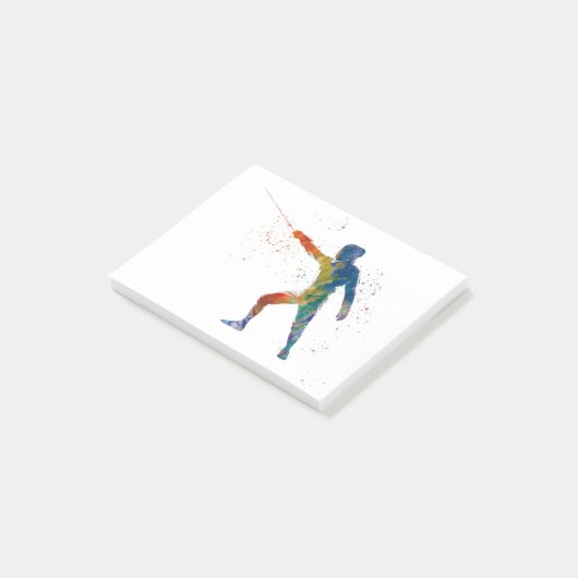 watercolor fencing post-it® notes (Schuin)