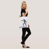 watercolor fencing tote bag (Op model)