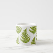 Watercolor Fern Pattern Espresso Kop (Voorkant)