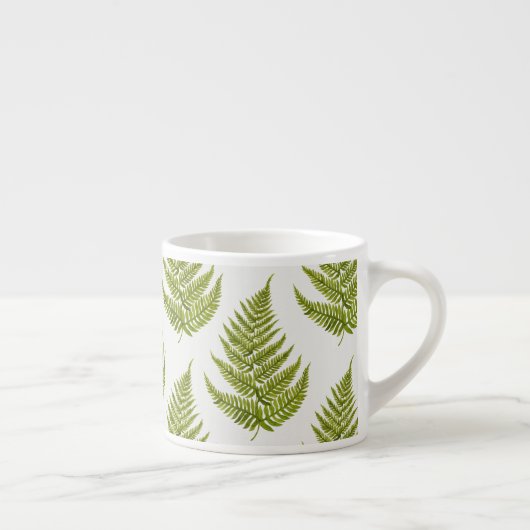 Watercolor Fern Pattern Espresso Kop (Rechts)