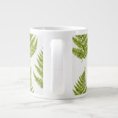 Watercolor Fern Pattern Grote Koffiekop (Achterkant)