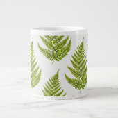 Watercolor Fern Pattern Grote Koffiekop (Voorkant)