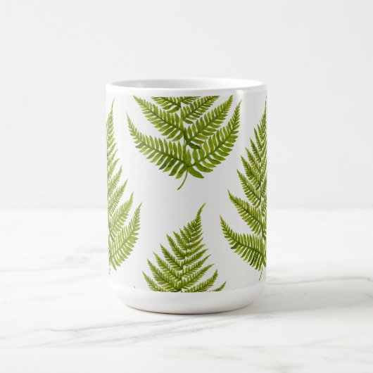 Watercolor Fern Pattern Koffiemok (Center)
