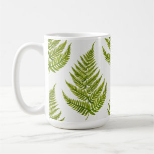 Watercolor Fern Pattern Koffiemok