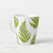 Watercolor Fern Pattern Latte Mok (Linkerhoek)