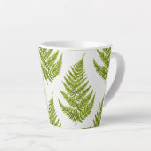 Watercolor Fern Pattern Latte Mok (Rechterhoek)