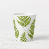 Watercolor Fern Pattern Latte Mok (Voorkant)