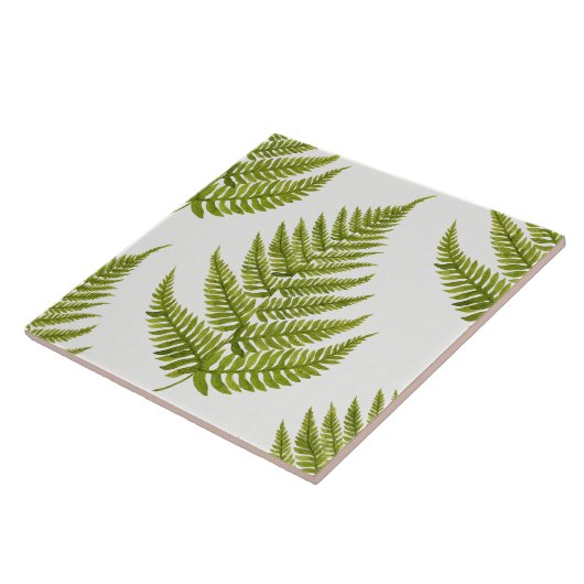 Watercolor Fern Pattern Tegeltje (Zijkant)