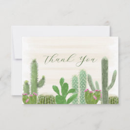 Watercolor Fiesta Cactus Planten Dank Je Wel Bedankkaart